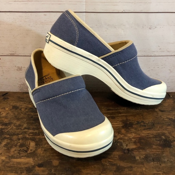 dansko vegan canvas clogs